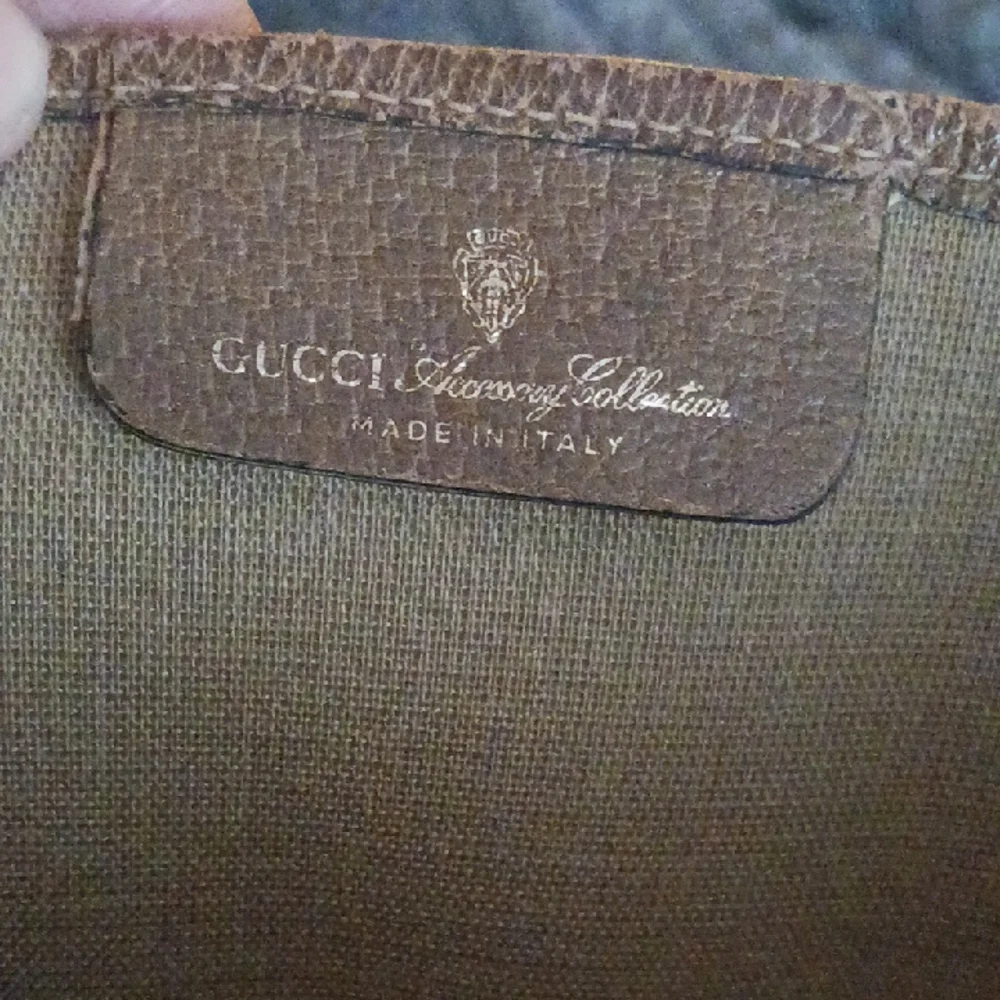 Gucci Supreme Coated Canvas Vintage Large Beige & Brown Laptop Tote Bag REHAB - Picture 2 of 11